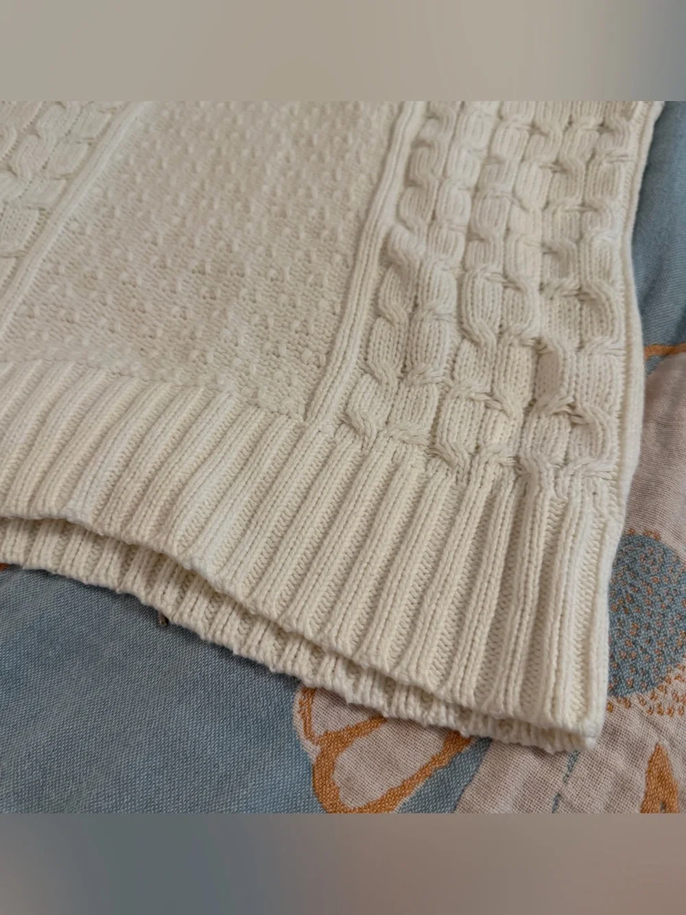 St John’s Bay Women's Cotton Blend Knitted Sweater Vest White Size Small